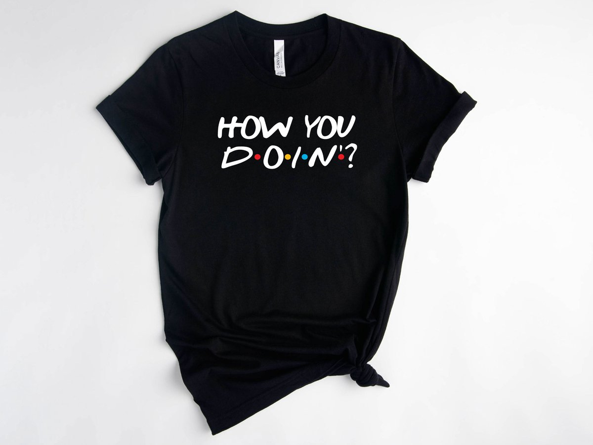 Lykke  How you doin Joey Tv show T shirt | Friends | Unisex T-shirt | Heren – Dames | Zwart | Maat M